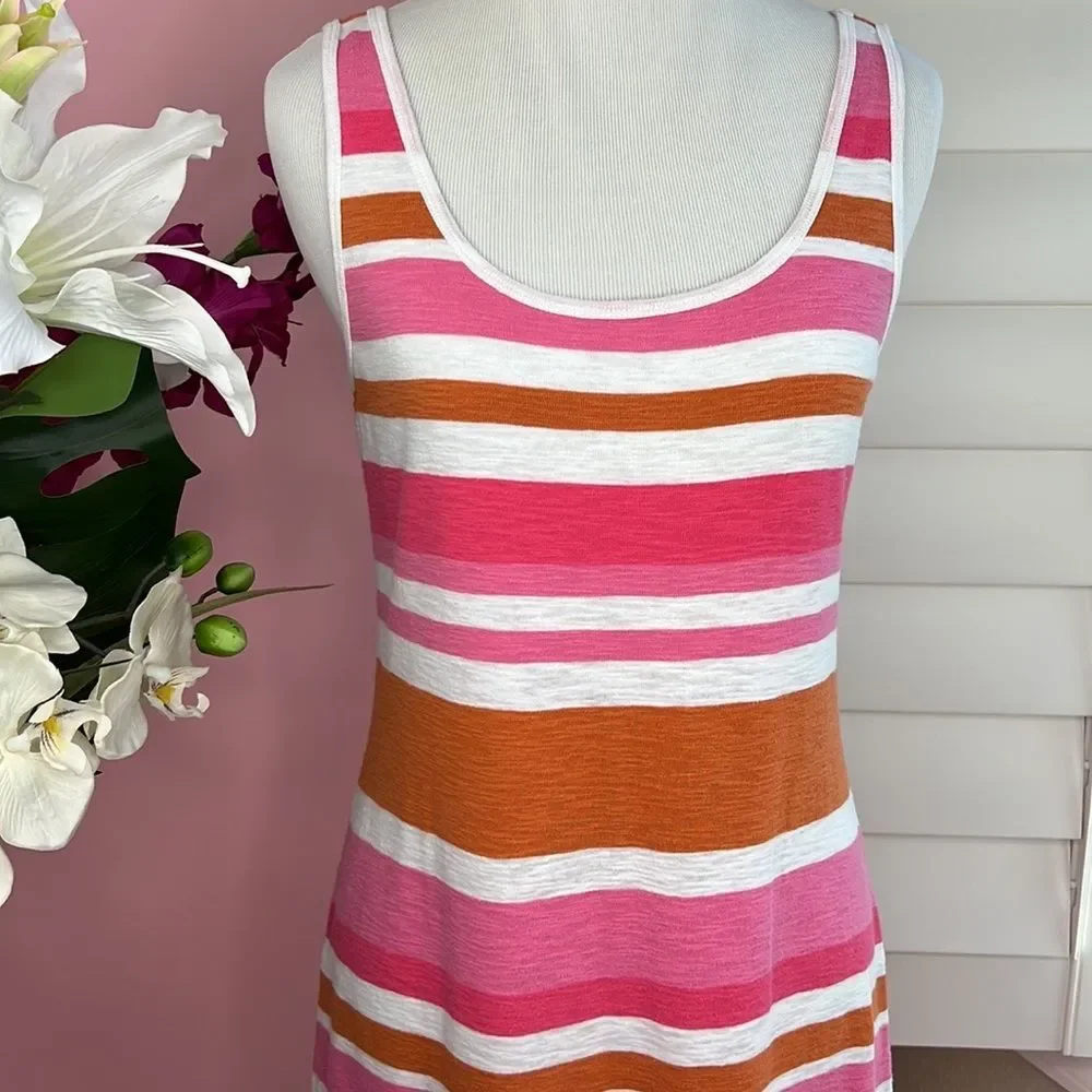 Tommy Bahama Casual Scoop Neck Stripe Maxi Dress XS